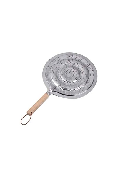 Generic Heat Diffuser With Wooden Handle Silver/Beige