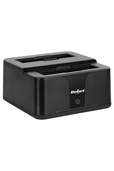Rebel KOM1041 USB 3.0 HDD/SSD Docking Station, 2-Slot, Black