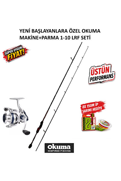 Okuma ARIA-1000a Painting Silver 1BB Olta Makinesi+PARMA 1-10 GR 210 CM LRF F...