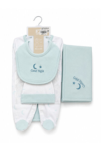 Baby Gift طقم مواليد حديثي الولادة 4 قطع مع كوفلة
