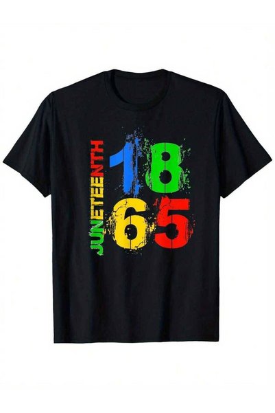 KYMC07 تي شيرت Juneteenth 1865 Emancipation Day Freedom African Black Pride، تي شيرت جديد فضفاض بأكمام قصيرة للجنسين، كاجوال ومريح، مصنوع من 100%، متوفر بمقاسات S-XXXL