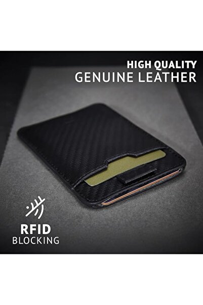 Vaultskin CHELSEA Slim Leather Card Wallet for Men, RFID (Matt Black) | Slim ...