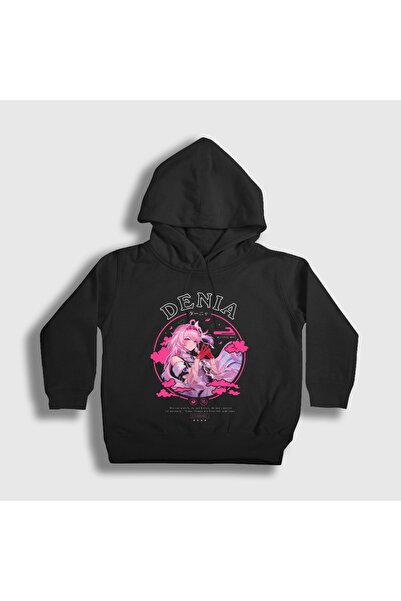Presmono Unisex Kids Black Denia Wuthering Waves Hooded Sweatshirt 616778Tt
