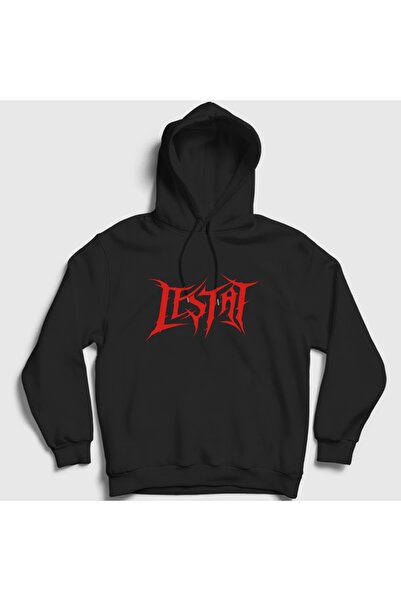 Presmono سويت شيرت بقلنسوة بشعار أسود للجنسين من Lestat The Vampire 617990tt