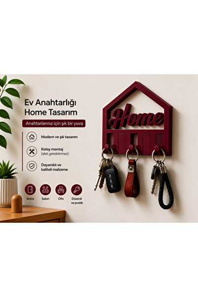 farist Stylish Home Keychain Hanger |   Decorative 3D Printing Wall Key Organ...