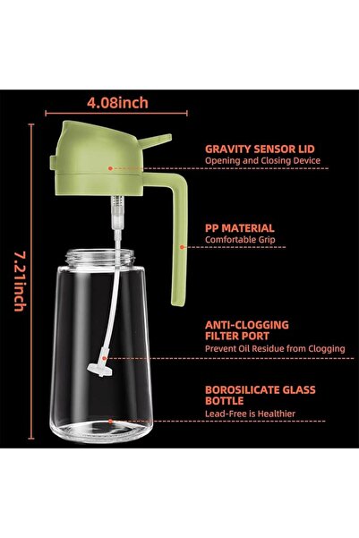 U-HOOME U HOOME Oil Dispenser Bottle for Kitchen, 2 in 1 Olive Oil Dispenser ...