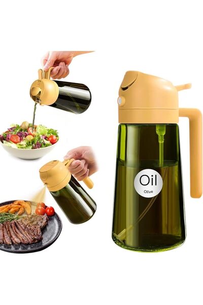GENERAL YARRAMATE 470ml Light-Blocking Dark Oil Sprayer for Cooking, 2 in 1 O...