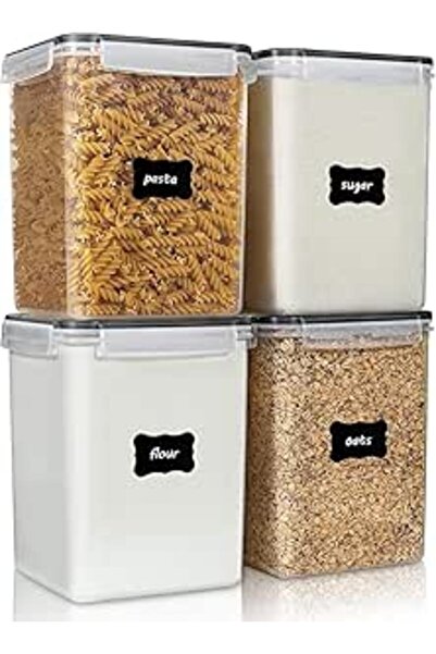 GENERAL SupWolf Airtight Food Storage Containers Set with Lids, 4 PCS 5.2L / ...