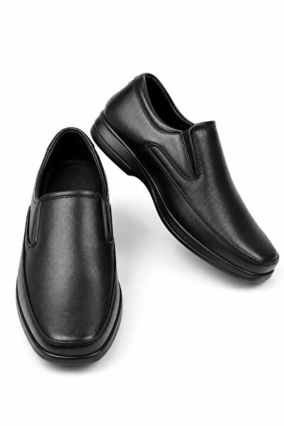 Generic Brand Men's Formal Loafers, Classic Black Slip-On Dress Shoes with El...