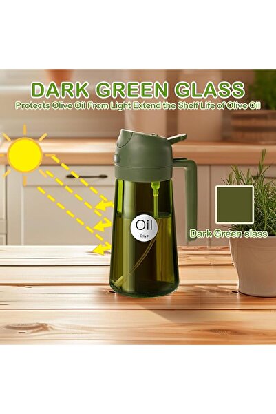 GENERAL YARRAMATE 470ml Light-Blocking Dark Oil Sprayer for Cooking, 2 in 1 O...