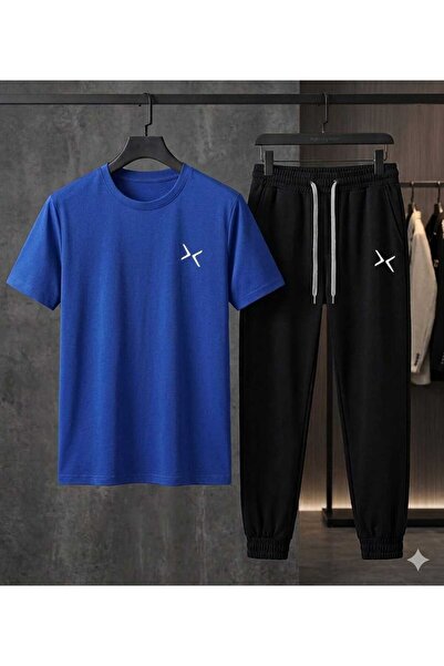 CLOTHES33 T-Shirt Tracksuit 2-Piece Combination Thin Summer Sweat-Absorbing X...