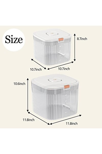 GENERAL Airtight Rice Storage Container,Large Food Storage Bin for Kitchen wi...