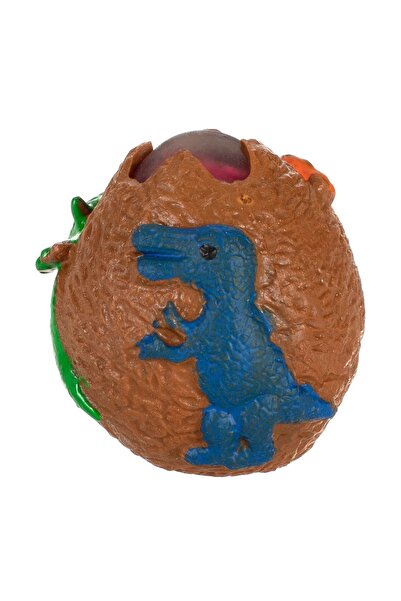 OEM Jucărie ou de dinozaur maro 6cm - Pui de T-Rex albastru