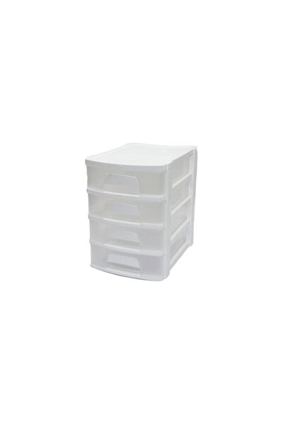 OSKA GLOBAL Tonton - No:2 Drawer 4 Layers 16.5X21.5X24Cm White or Black Any C...