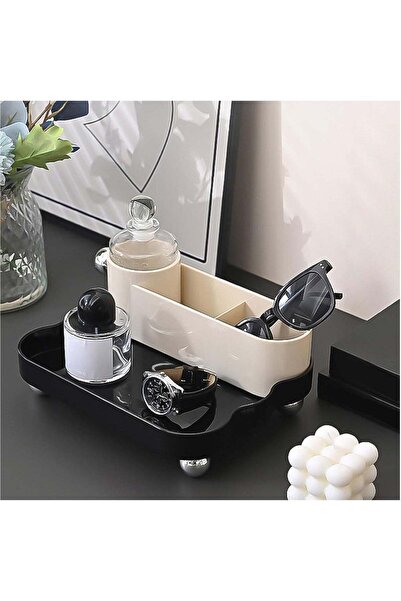 Arabest Makeup Organizer,3-Compartment Cosmetic Caddy,Multiuse Storage Contai...