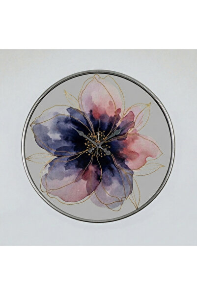 Gilded Golden Bloom 50 cm Ekstra Büyük Boy Sessiz Gümüş Kasa Lüks Modern Duvar Saati
