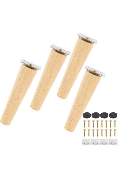 STARSTAR Set of 4 solid wood sofa legs, suitable for TV cabinets, beds, and o...