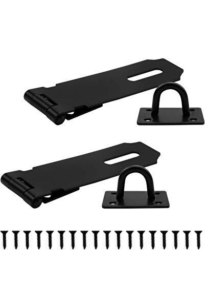 STARSTAR 2-Pack 5" Heavy-Duty Stainless Steel Padlock Hasps, Folding Latch Lo...