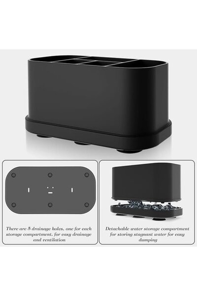 STARSTAR Suitable for Drawer Organizer Bathroom 5 Compartments Silicone Sucti...