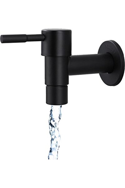 STARSTAR Single-hole black stainless steel wall-mounted cold water faucet for...