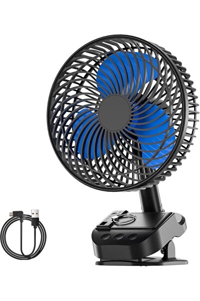 Morvena Picks Ventilator clip cu conexiune USB, baterie reincarcabila 10000 m...