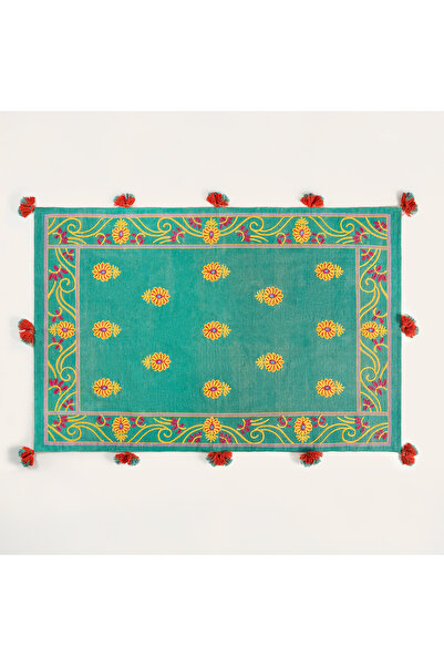Zsa Zsa Zsu Rajna Turkuaz Pamuk Kilim 80x150 Cm