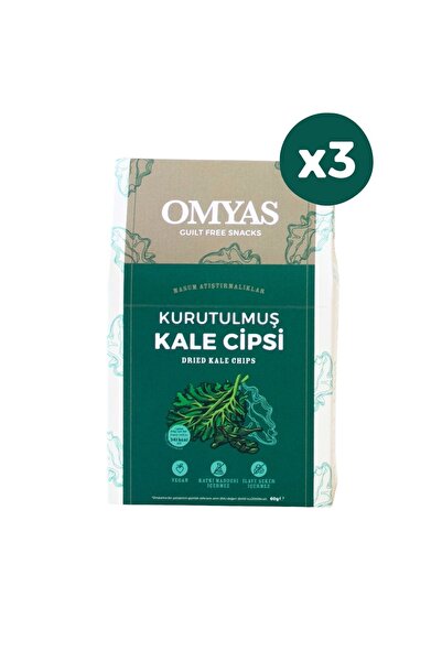 Omyas Snacks Kurutulmuş Kale Cipsi 60 g x 3 Adet