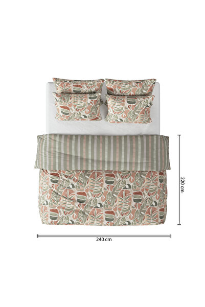 Atmosphera Set de lenjerie de pat imprimat  "Alvaro " - Verde Celadon, 240x22...
