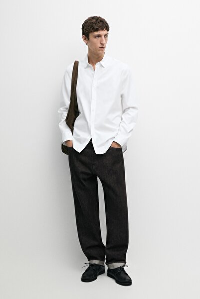 Massimo Dutti %100 pamuklu regular fit poplin gömlek