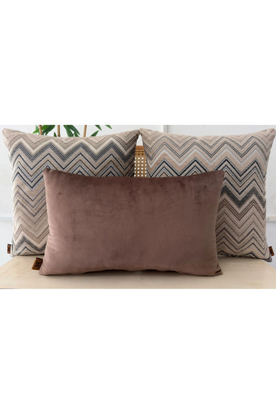 Elanora Home Decorative cushion covers, high-quality woven fabric, set of 3