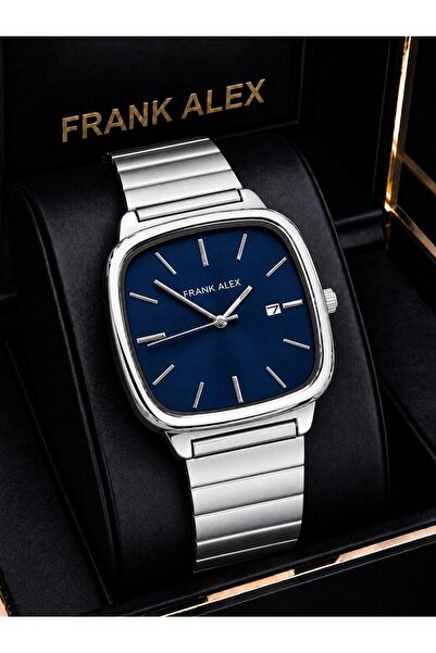 Frank Alex ساعة يد رجالية بسلك فولاذي 3 ATM مع ضمان لمدة عامين FG.X7326.2