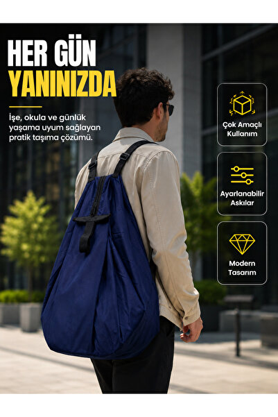 Geniş İç Hacimli Katlanabilir Çanta Pratik Taşıma Deneyimi Sunan Modern Tasarım