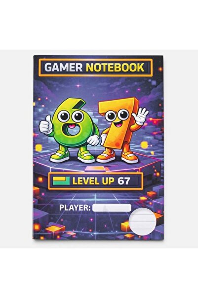 OEM Caiet A5 liniat Gamer Level Up 67 - 80 de foi