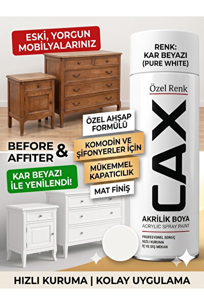 caxcolors CAX Akrilik Sprey Boya 400ml - Mobilya Yenileme Boyası, Komodin & Ş...