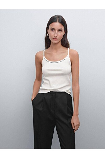 TrendAllStore Mass Dutt White Strappy Blouse Undershirt
