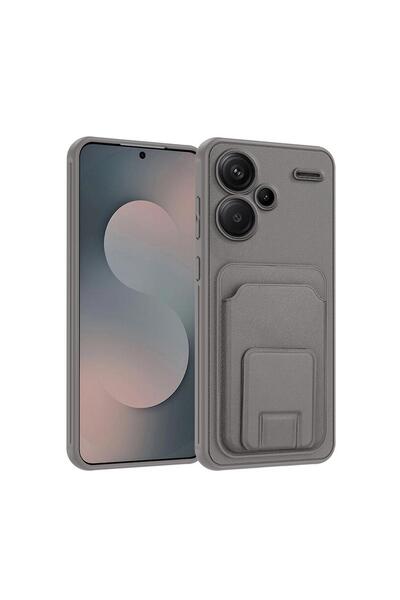 Zebana Xiaomi Redmi Note 13 Pro Plus 5G Uyumlu Kılıf FlexStand Kartlıklı Sili...