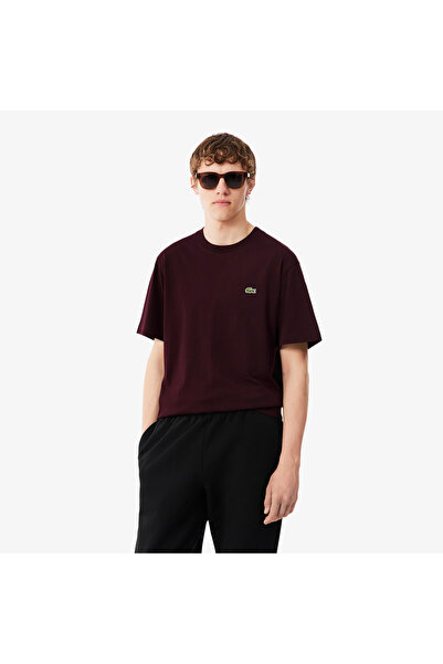 Lacoste Erkek Classic Fit Bisiklet Yaka Bordo T-Shirt