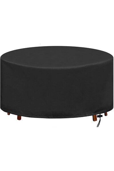 STARSTAR Black round table cover – a waterproof and windproof furniture cover...