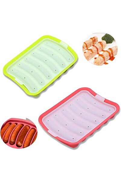 STARSTAR Hot Dog Baking Pan - Silicone - 2 Pieces - Suitable for Home Use - 6...