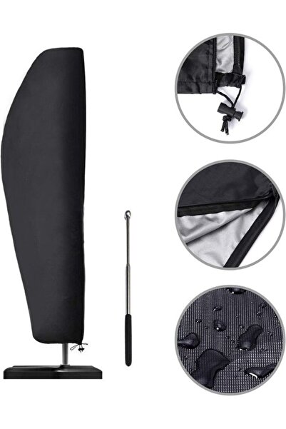 STARSTAR Garden Offset Parasol Protective Cover with Telescopic Pole, Heavy D...
