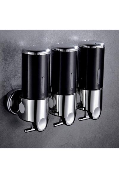 STARSTAR Wall-Mount soap dispenser - Three reservoirs - 3 x 500 ml - SS - Lar...