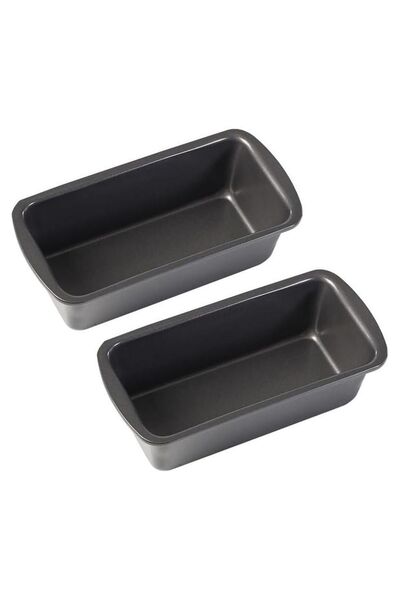 STARSTAR Two-Piece Stainless Steel Bread Baking Pan Set 19x9x6cm Small Cake P...