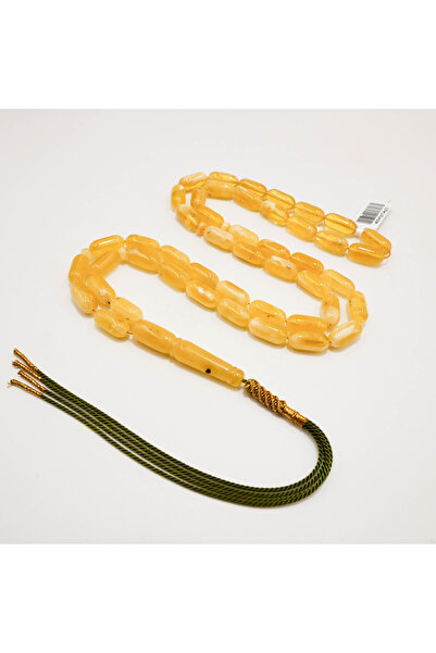 Generic Brand Kaliningrad Amber Shawaib Rosary – 47 Beads 16×7.5mm Barrel Pra...