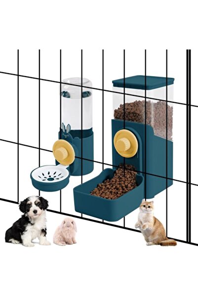 STARSTAR Pet food bowl set (2 pieces) - Food bowl capacity: 1600 ml - Water d...