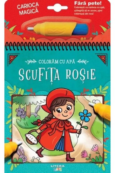 Litera Coloram cu apa. Scufita Rosie