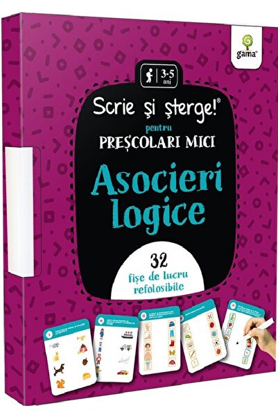 Gama Asocieri logice. Scrie si sterge! Prescolari mici