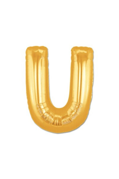 coco shopier U Letter Foil Balloon Gold Color 40 Inches
