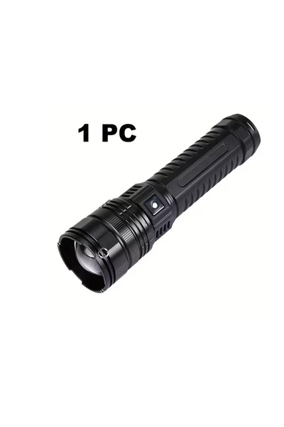 zerzembe LED el feneri LFS33, 30W, zoom, powerbank, 4200lm, şarj edilebilir 6...
