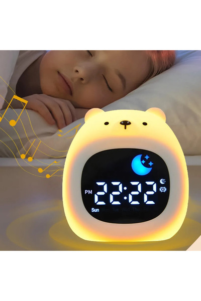 STARSTAR Cute silicone bear night light, LED color-changing light, USB rechar...