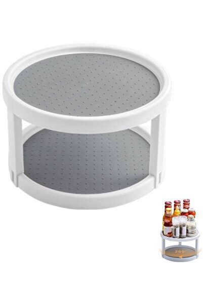STARSTAR 360° Rotating Double-Layer Round Spice Rack, Kitchen Drawer & Refrig...